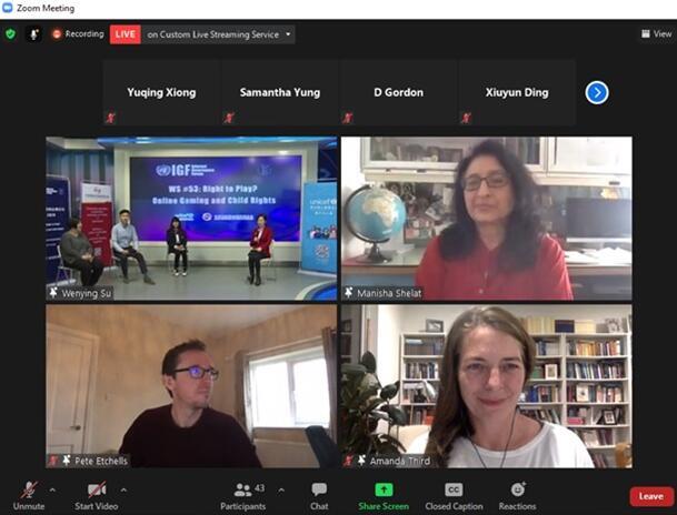 联合国互联网治理论坛 共话网络游戏与儿童权利(图1)